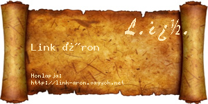 Link Áron névjegykártya
